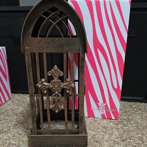 Pink Zebra Rustic Bronze Shade